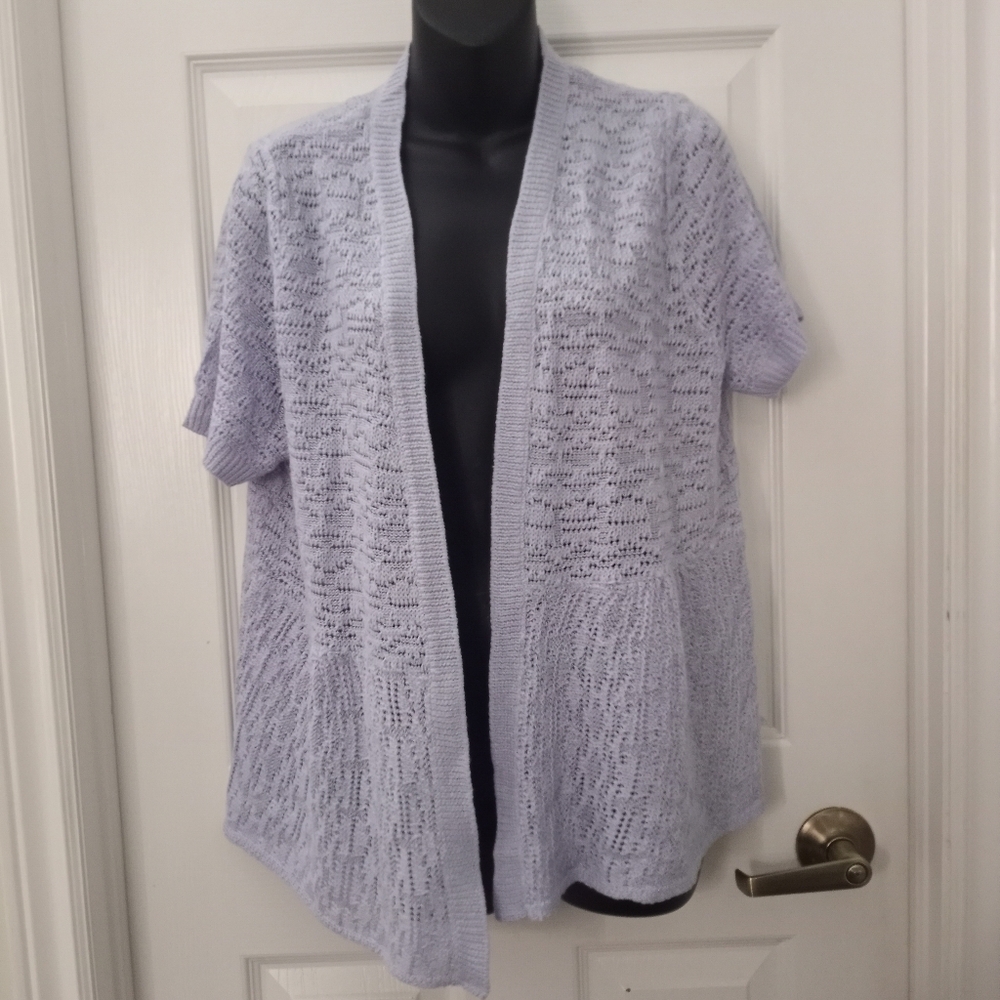 *2 for $30* Northern Reflections Light Lavender Open-Front Knit Cardigan